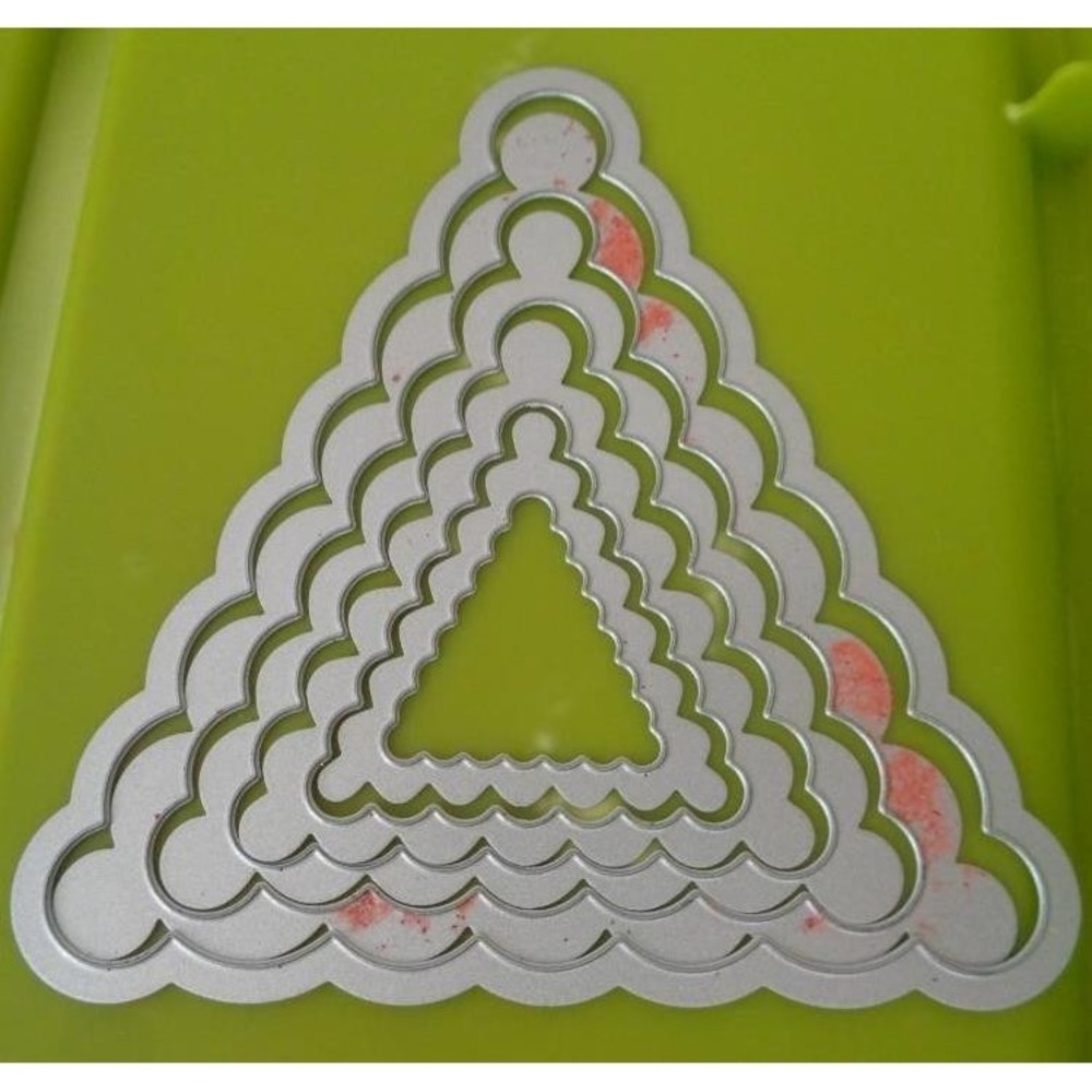 Spellbinders Sizzix Die Cut Emboss Stencil Lot of 5 Triangles Trees